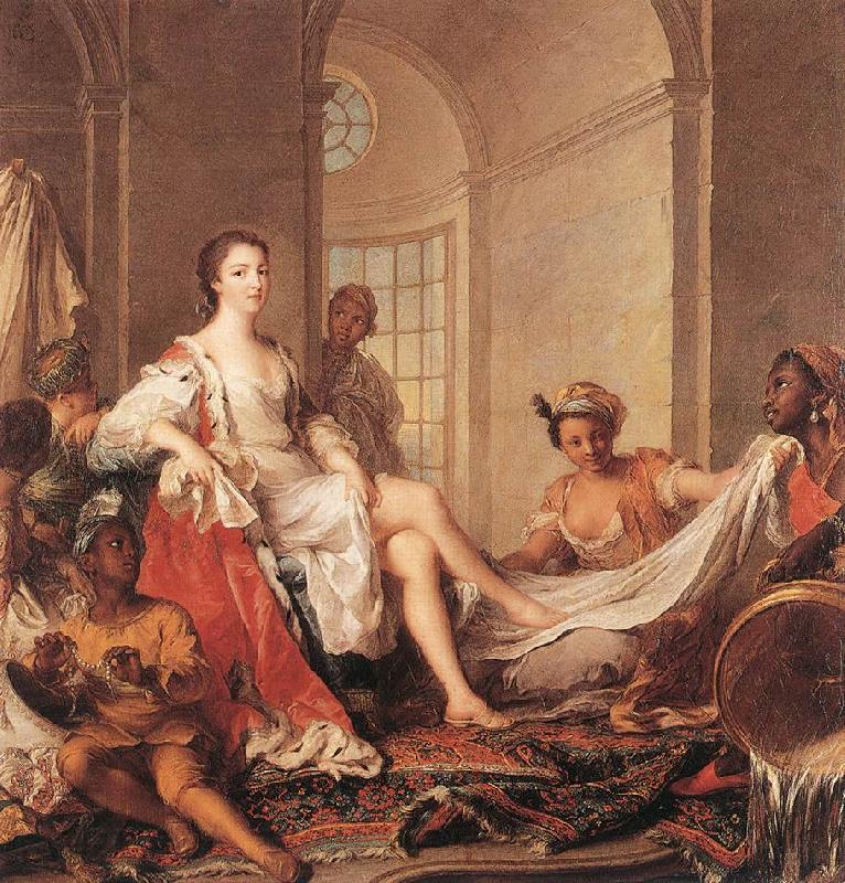 NATTIER, Jean-Marc Mademoiselle de Clermont en Sultane sg Norge oil painting art